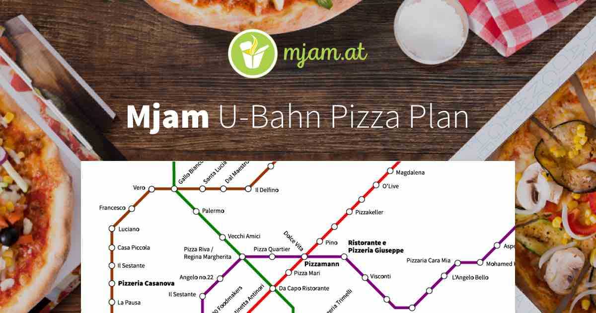 Mjam U-Bahn Pizza Plan